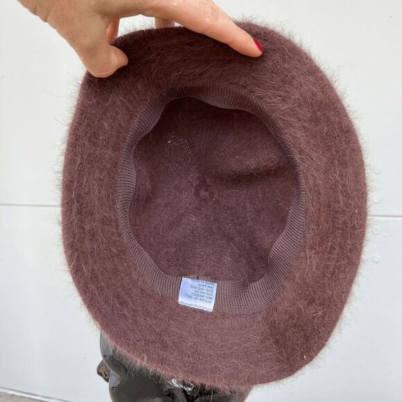 Vintage 80% Angora Brown Fuzzy Bucket Hat – One Size Fits Most - Picture 6 of 7